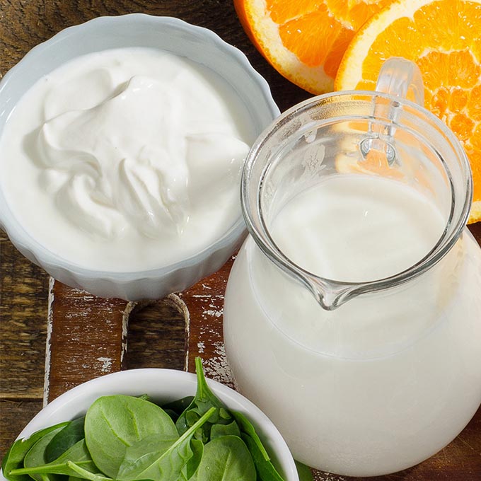 milk and yogurt - good sources of calcium