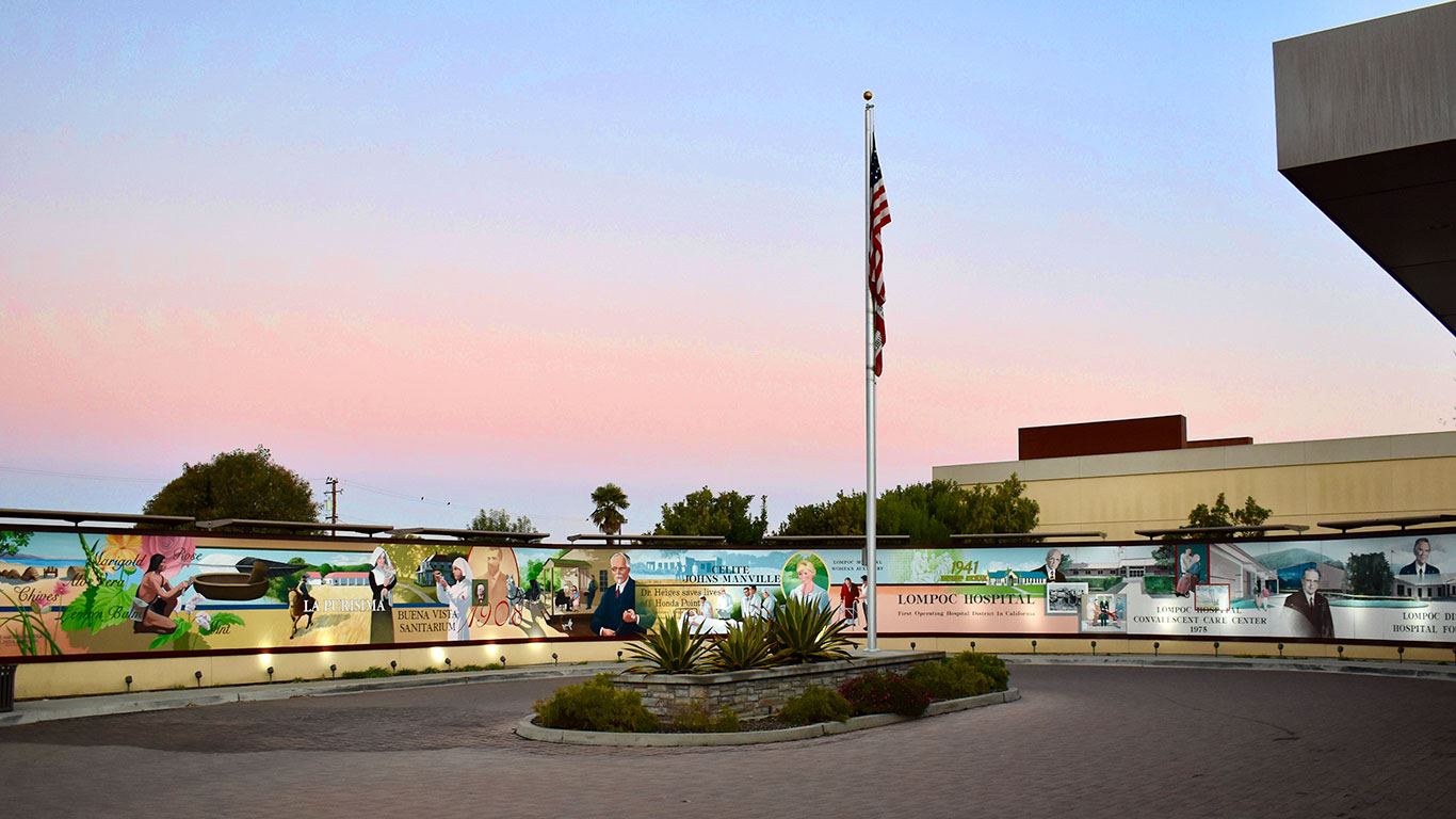 “History of Medicine” Mural Makeover Lompoc Valley Medical Center
