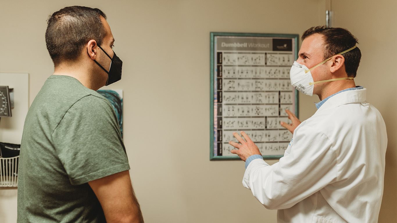 man speaking to his doctor