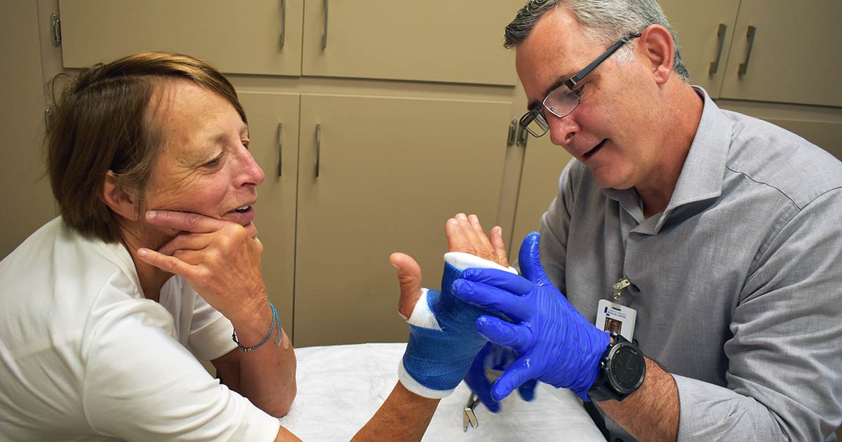 Mary with doctor