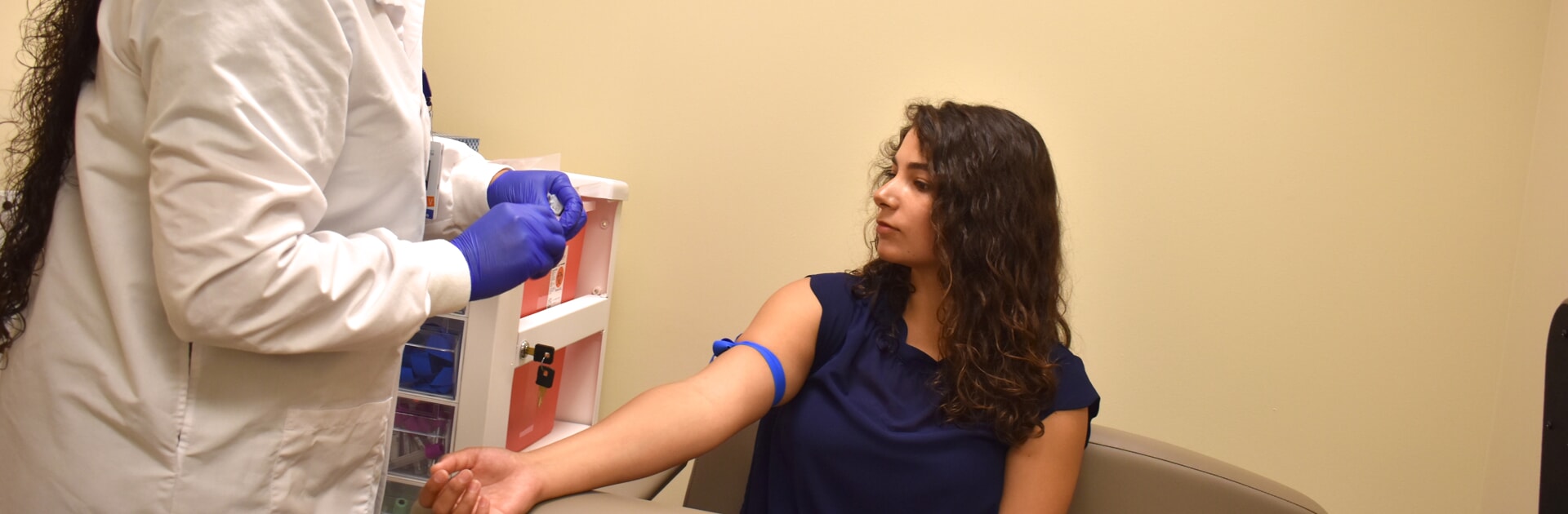 woman getting her blood drawn